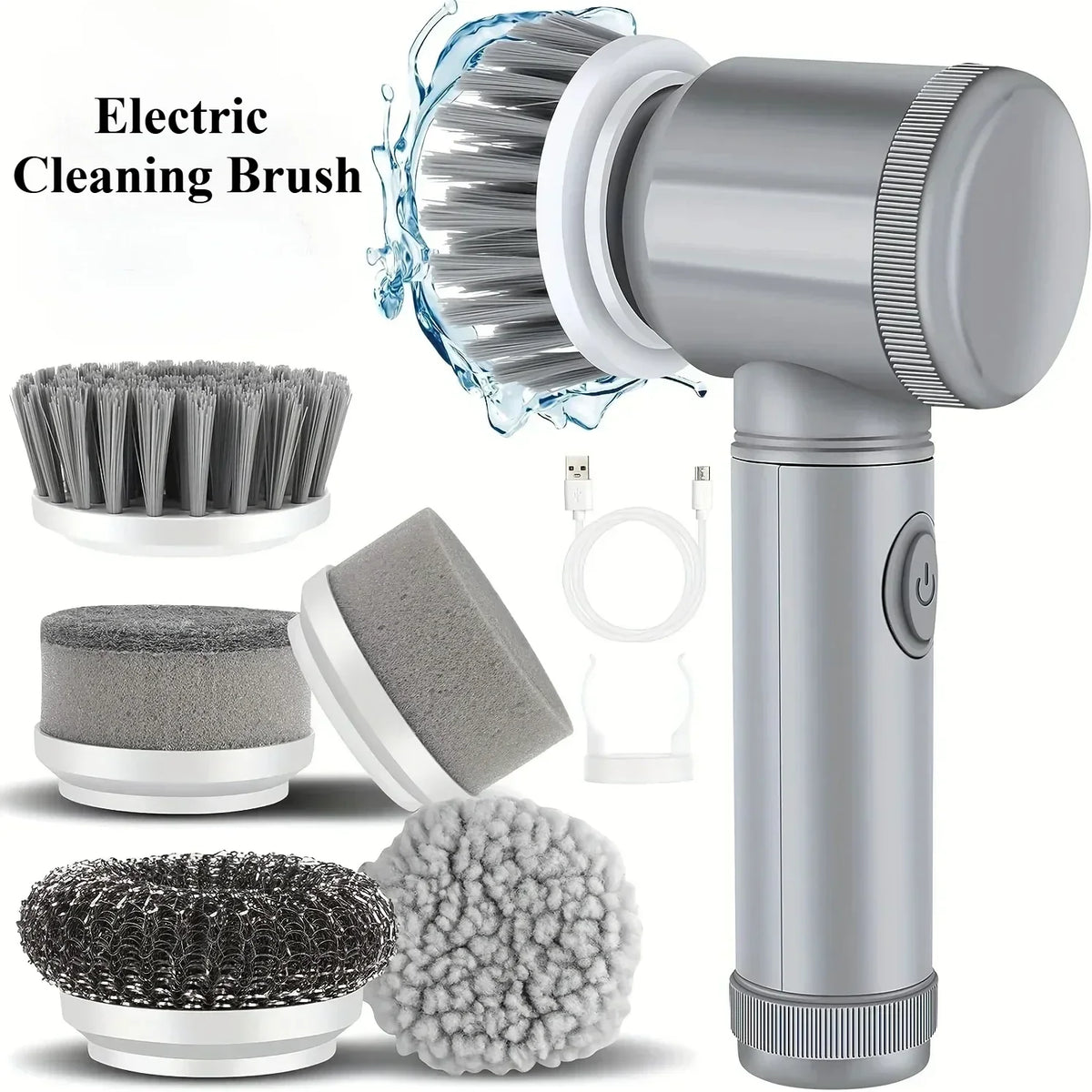 5-in-1 Handheld Electric Bathroom Scrubber
