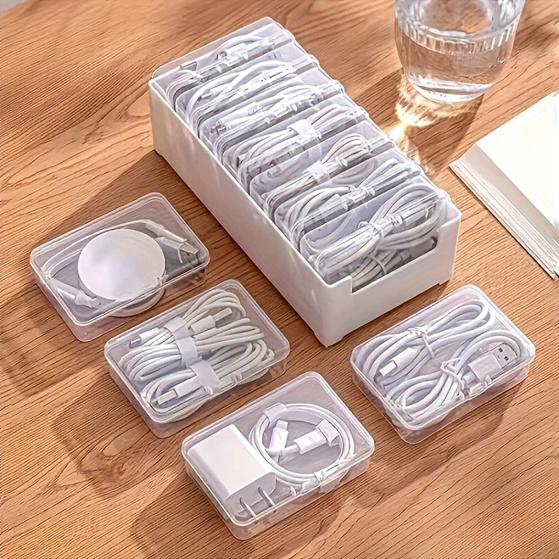Cable Organizer Boxes - Desktop Cable Management, Charging and Accessories Organizer, Desk & Drawer Organizer for Home Storage
