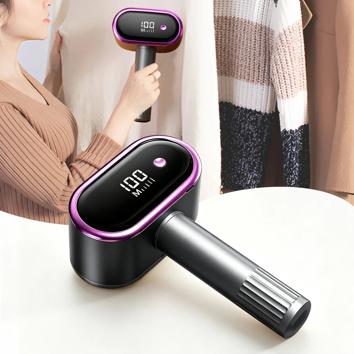 Aparador de Pelos de Tecido Recarregável via USB, Aparador de Tecido com Cabeça Dupla, Dispositivo de Remoção de Pelos para Roupas, Sofás e Estofados
