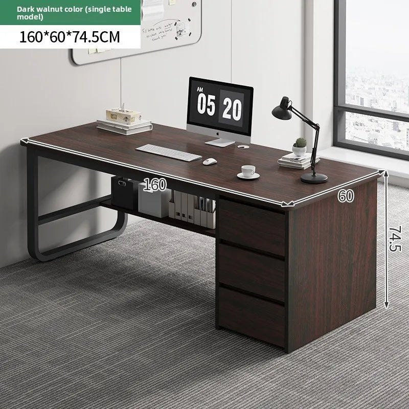Bookshelf Integrated Computer Desk