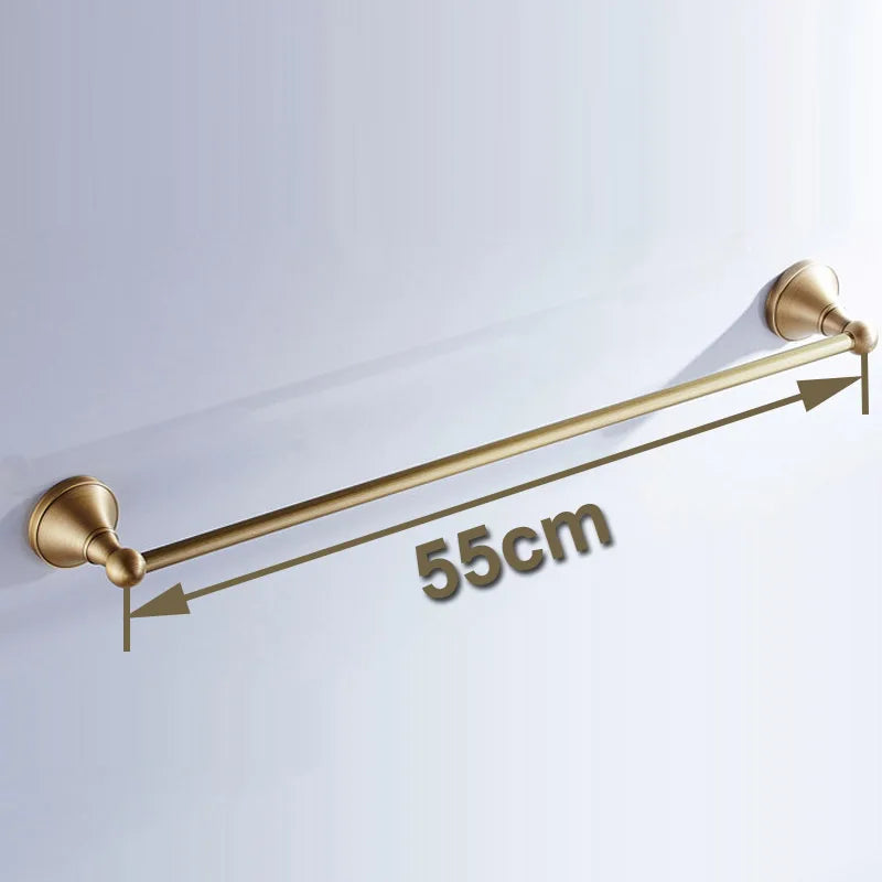 Conjunto de Acessórios para Banheiro de Latão Maciço de Luxo: Toalheiro, Suporte para Papel, Argola para Toalha, Gancho para Roupão - Conjunto de Banheiro Moderno Completo