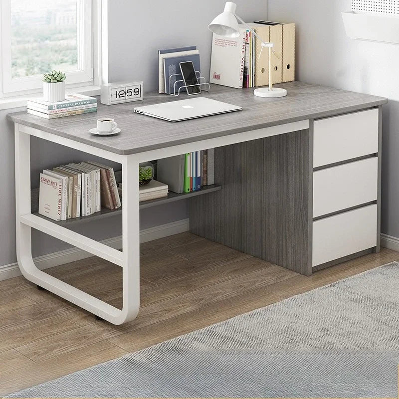 Bookshelf Integrated Computer Desk