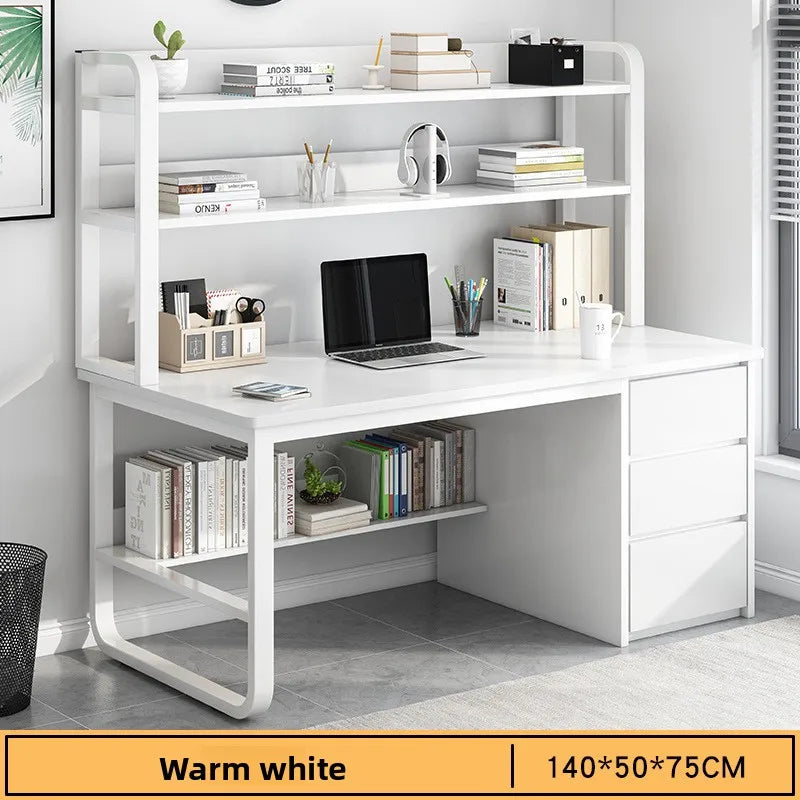 Bookshelf Integrated Computer Desk