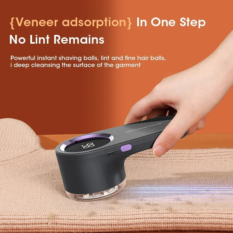 LED Digital USB Rechargeable Fabric Shaver