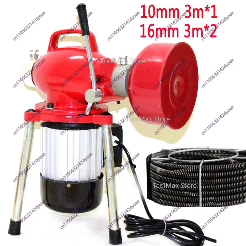 Ferramenta elétrica 220V para desentupir canos, máquina profissional para limpeza de esgoto, desobstrução de vasos sanitários e drenos.