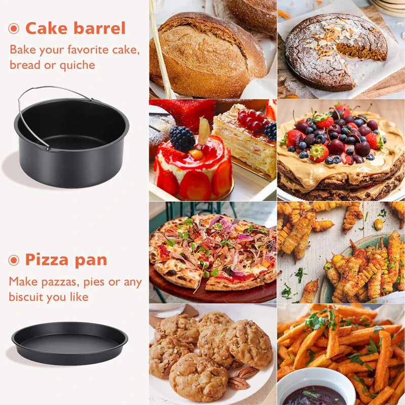 Air Fryer Pizza Pan & Baking Bucket Set