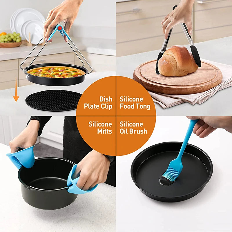 Air Fryer Pizza Pan & Baking Bucket Set