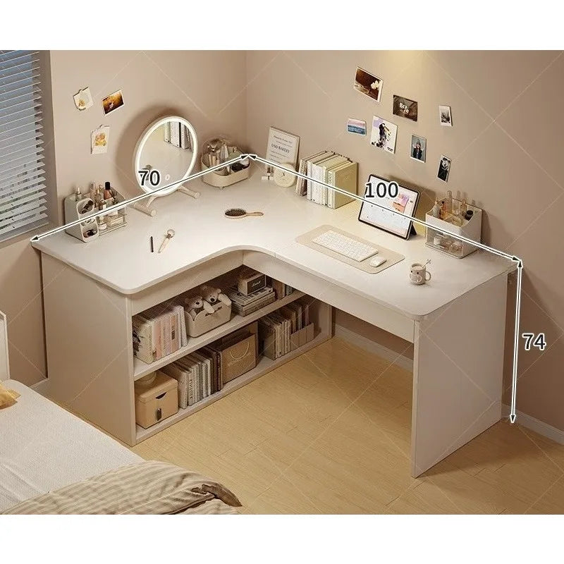 Corner Multifunctional Bookshelf Computer Desk