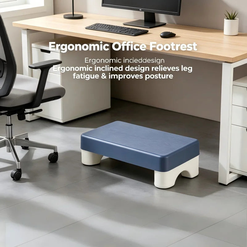 Apoio para os Pés Ergonômico em PP para Mesa, Banqueta Confortável que Economiza Espaço para Trabalho no Escritório, Estudos, Sofá e Casa
