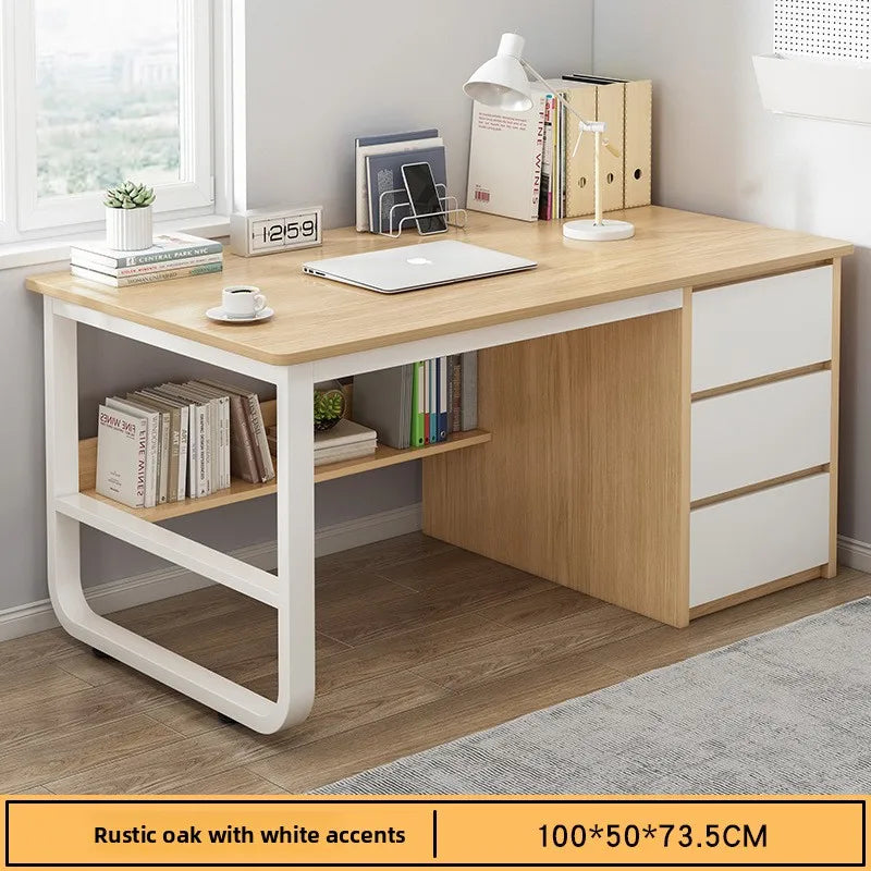 Bookshelf Integrated Computer Desk