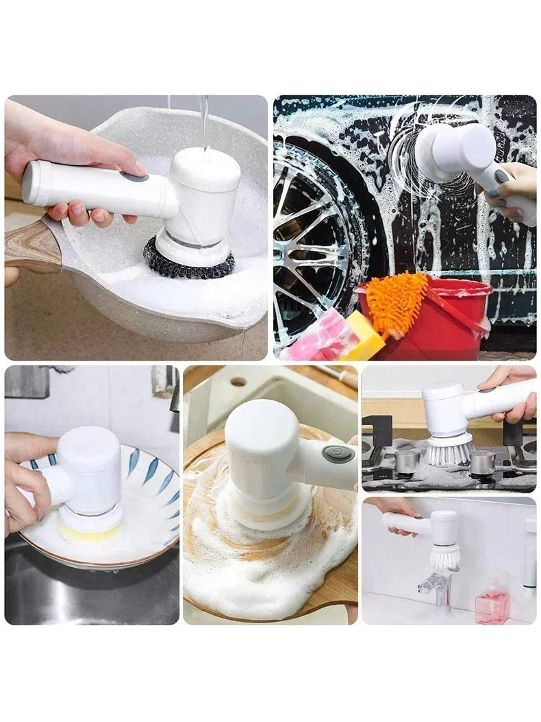 5-in-1 Handheld Electric Bathroom Scrubber
