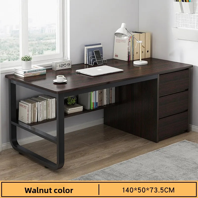 Bookshelf Integrated Computer Desk