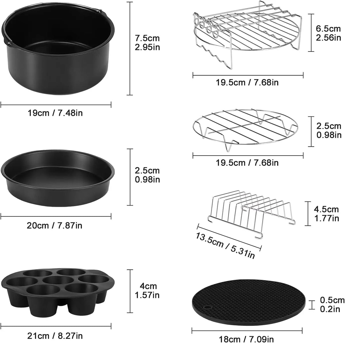 13-Piece Universal Air Fryer Accessories Set