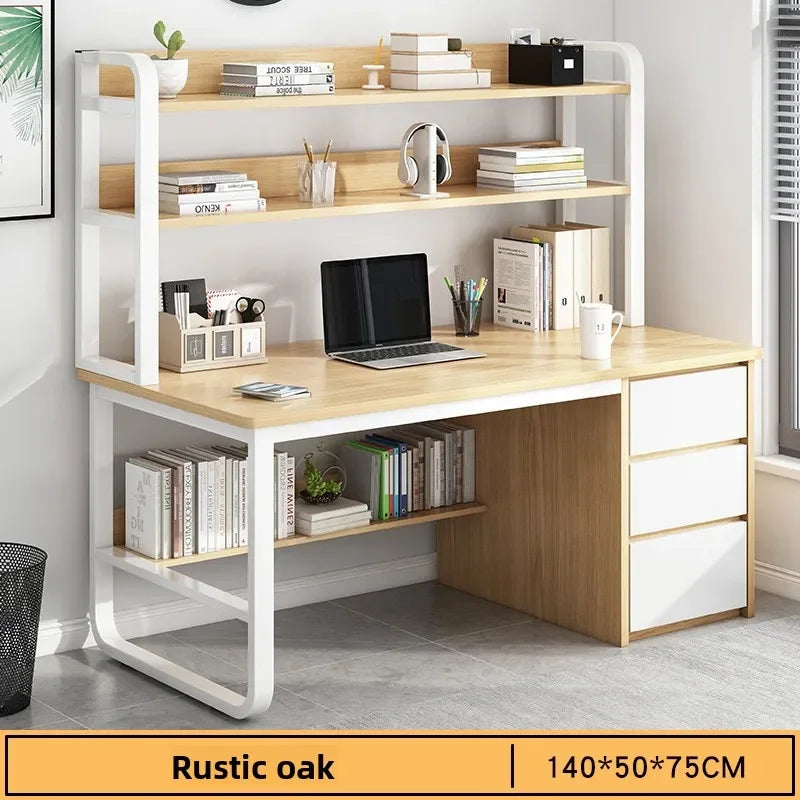 Bookshelf Integrated Computer Desk