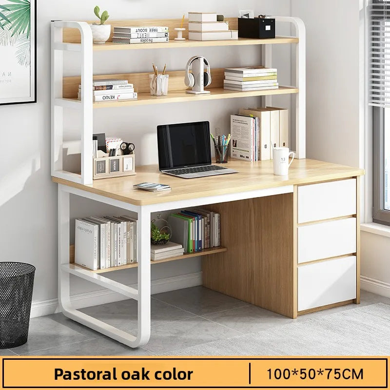 Bookshelf Integrated Computer Desk