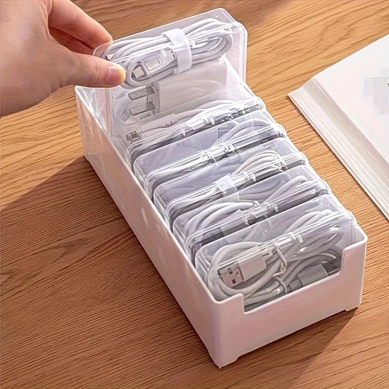 Cable Organizer Boxes - Desktop Cable Management, Charging and Accessories Organizer, Desk & Drawer Organizer for Home Storage