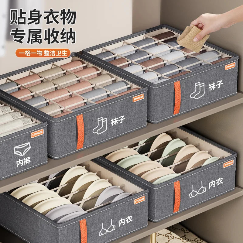 Closet Organizer Underwear Drawer Organizer Bra Socks Clothing Storage Box Wardrobe Organizer Clothes Cabinet Drawer Organizers