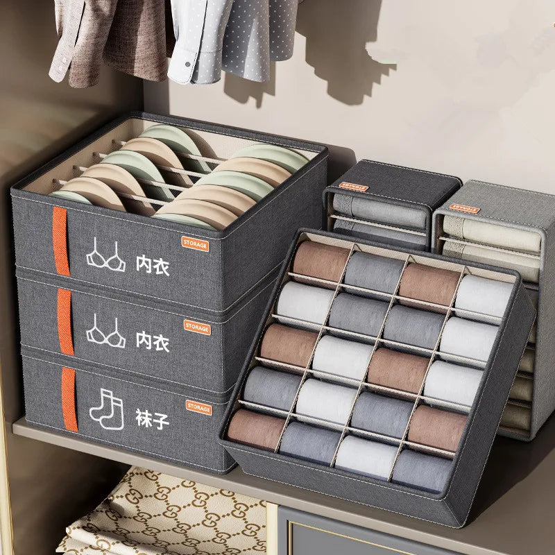 Closet Organizer Underwear Drawer Organizer Bra Socks Clothing Storage Box Wardrobe Organizer Clothes Cabinet Drawer Organizers