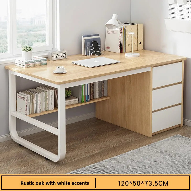 Bookshelf Integrated Computer Desk