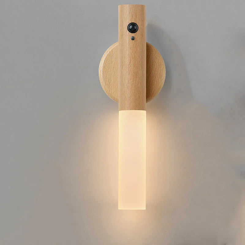 Luz Noturna LED com Sensor de Movimento Inteligente Recarregável Luminária de Parede Magnética Portátil para Corredor Quarto Escadas Banheiro Armários Decoração