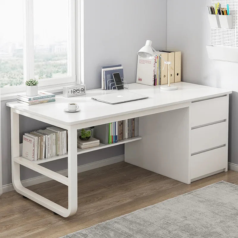 Bookshelf Integrated Computer Desk