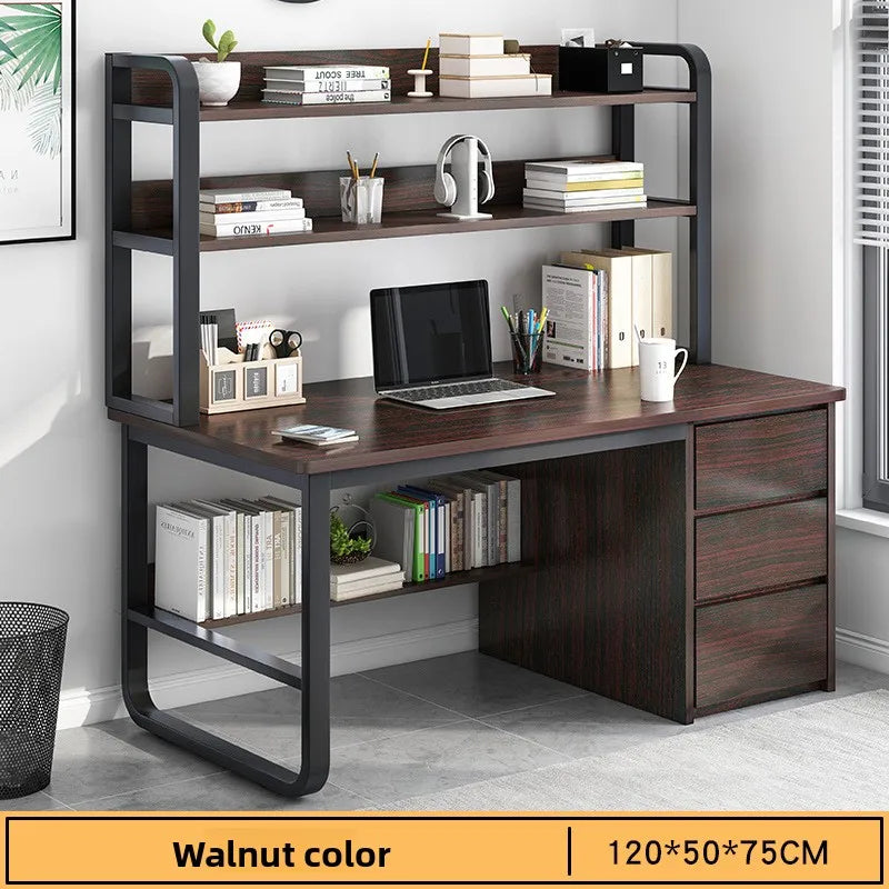 Bookshelf Integrated Computer Desk