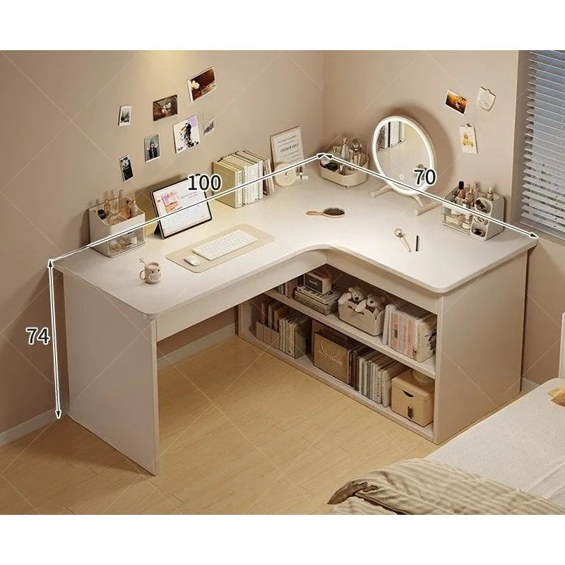 Corner Multifunctional Bookshelf Computer Desk