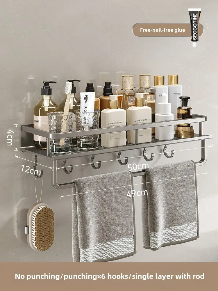 No-Drill Shower Gel Wall Storage Rack