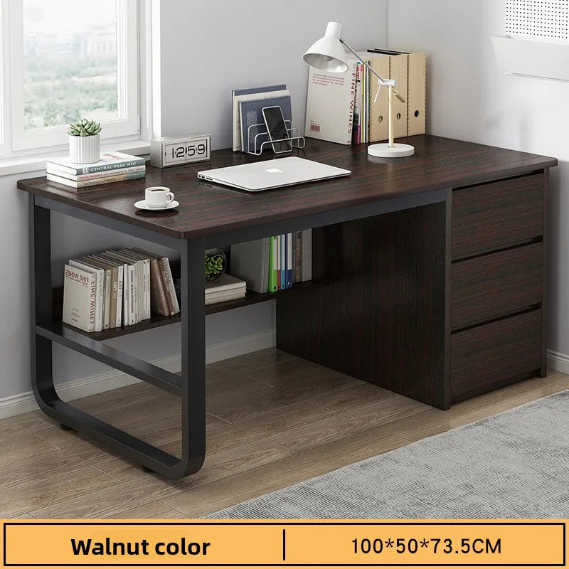 Bookshelf Integrated Computer Desk