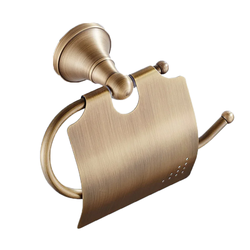 Conjunto de Acessórios para Banheiro de Latão Maciço de Luxo: Toalheiro, Suporte para Papel, Argola para Toalha, Gancho para Roupão - Conjunto de Banheiro Moderno Completo