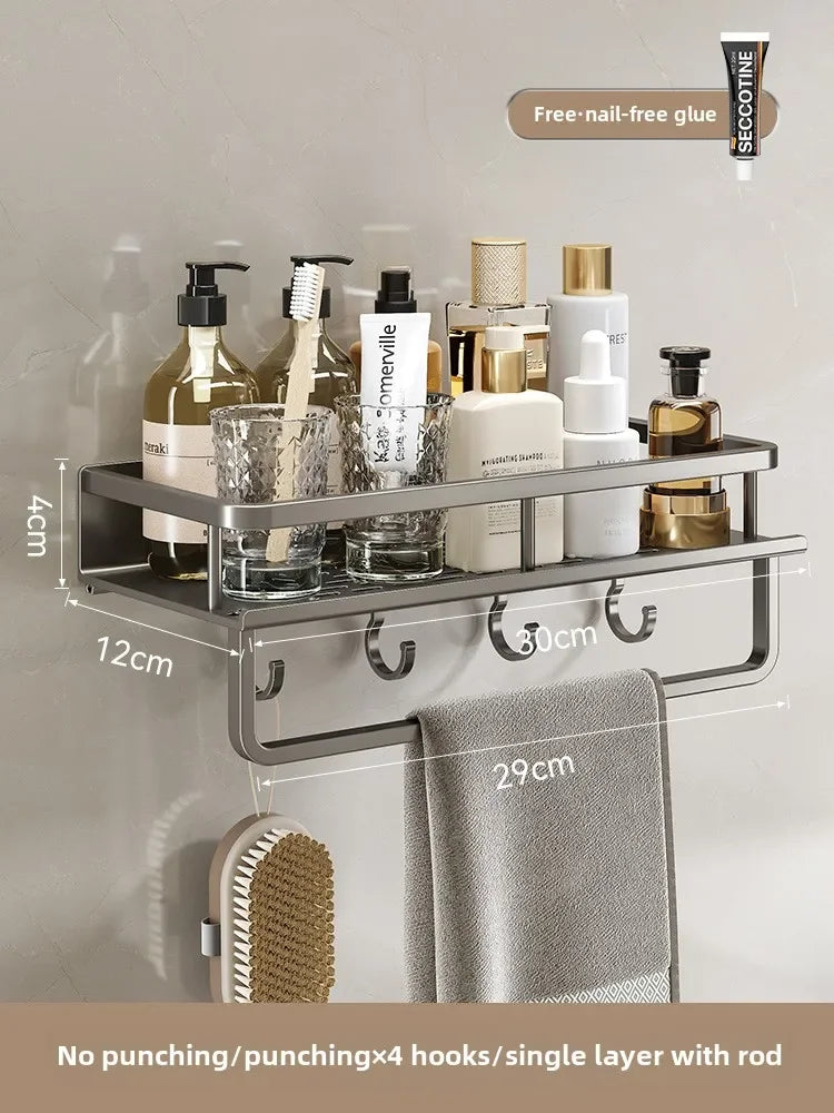 No-Drill Shower Gel Wall Storage Rack
