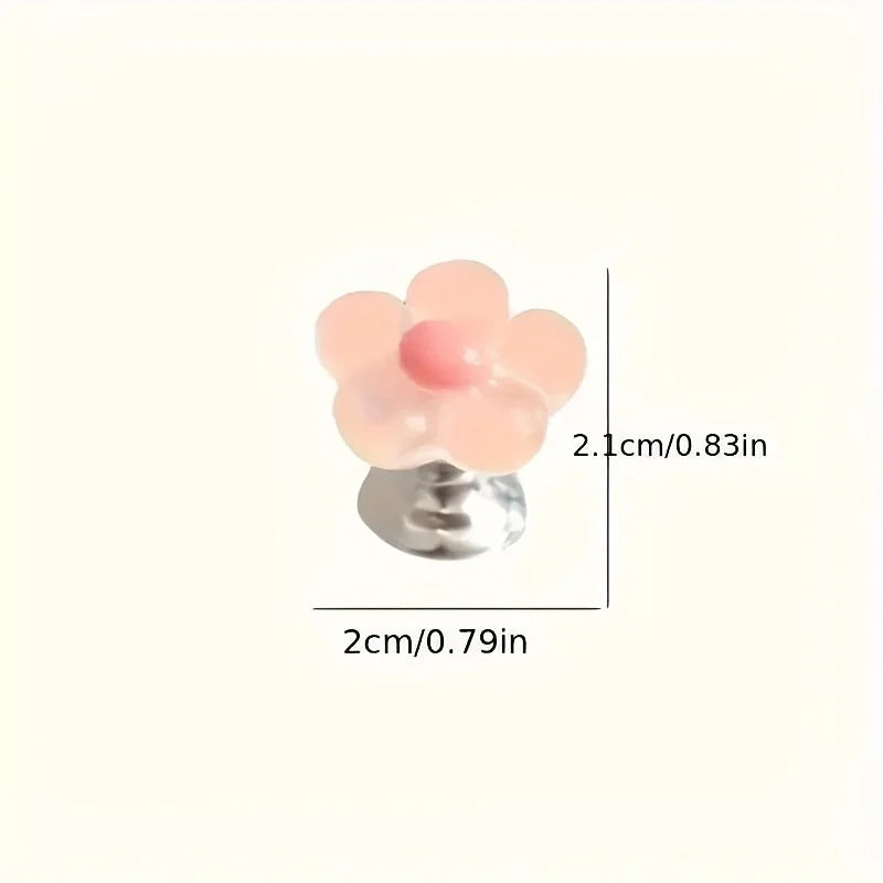 Puxador de Descarga Floral Essencial para Banheiro - Acessório de Banheiro Elegante, Design para Unhas Compridas, Fácil de Acionar