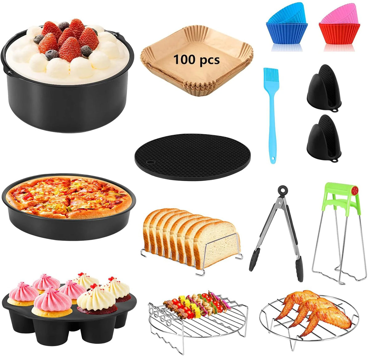 13-Piece Universal Air Fryer Accessories Set
