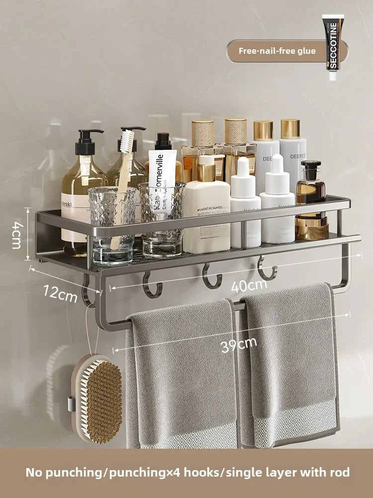 No-Drill Shower Gel Wall Storage Rack