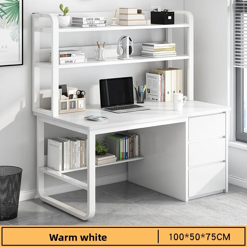 Bookshelf Integrated Computer Desk