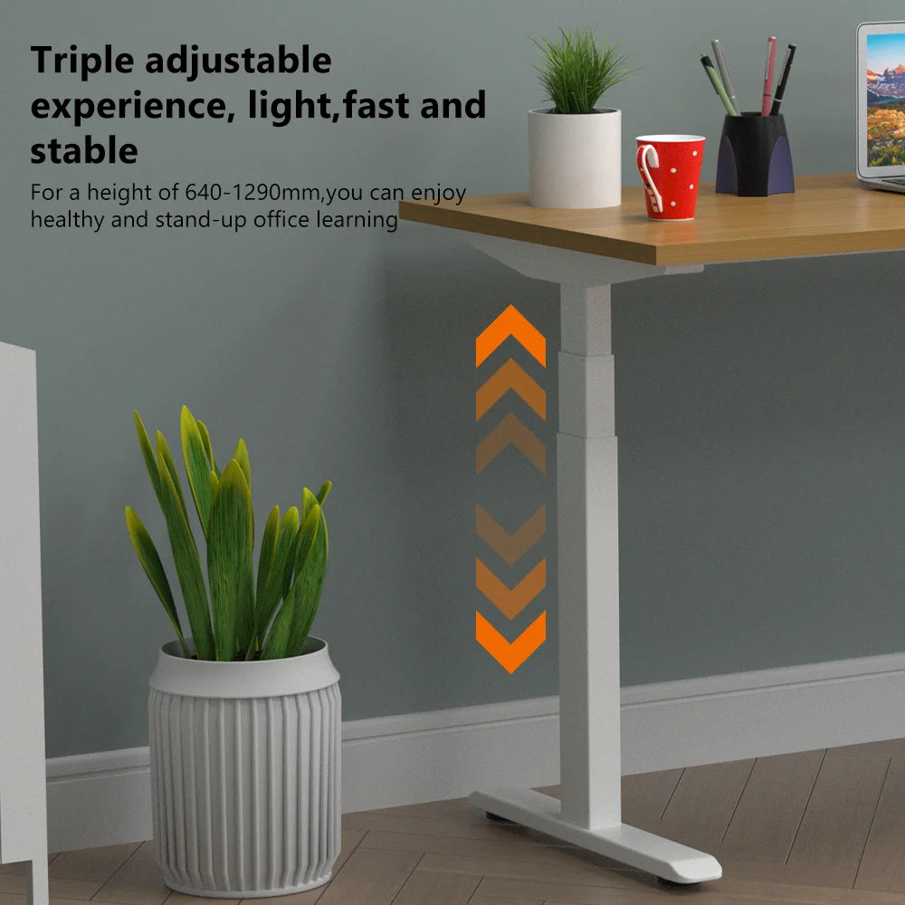Mesa ergonômica com ajuste de altura para escritório doméstico, estação de trabalho com design personalizável, perfeita.