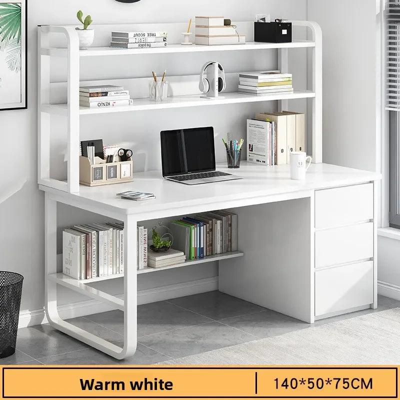 Bookshelf Integrated Computer Desk
