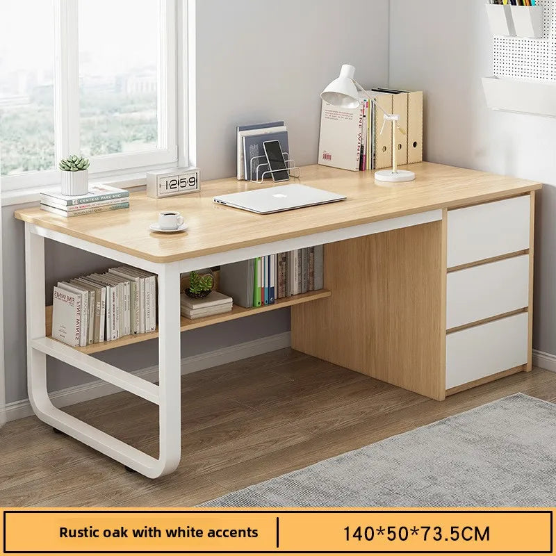 Bookshelf Integrated Computer Desk