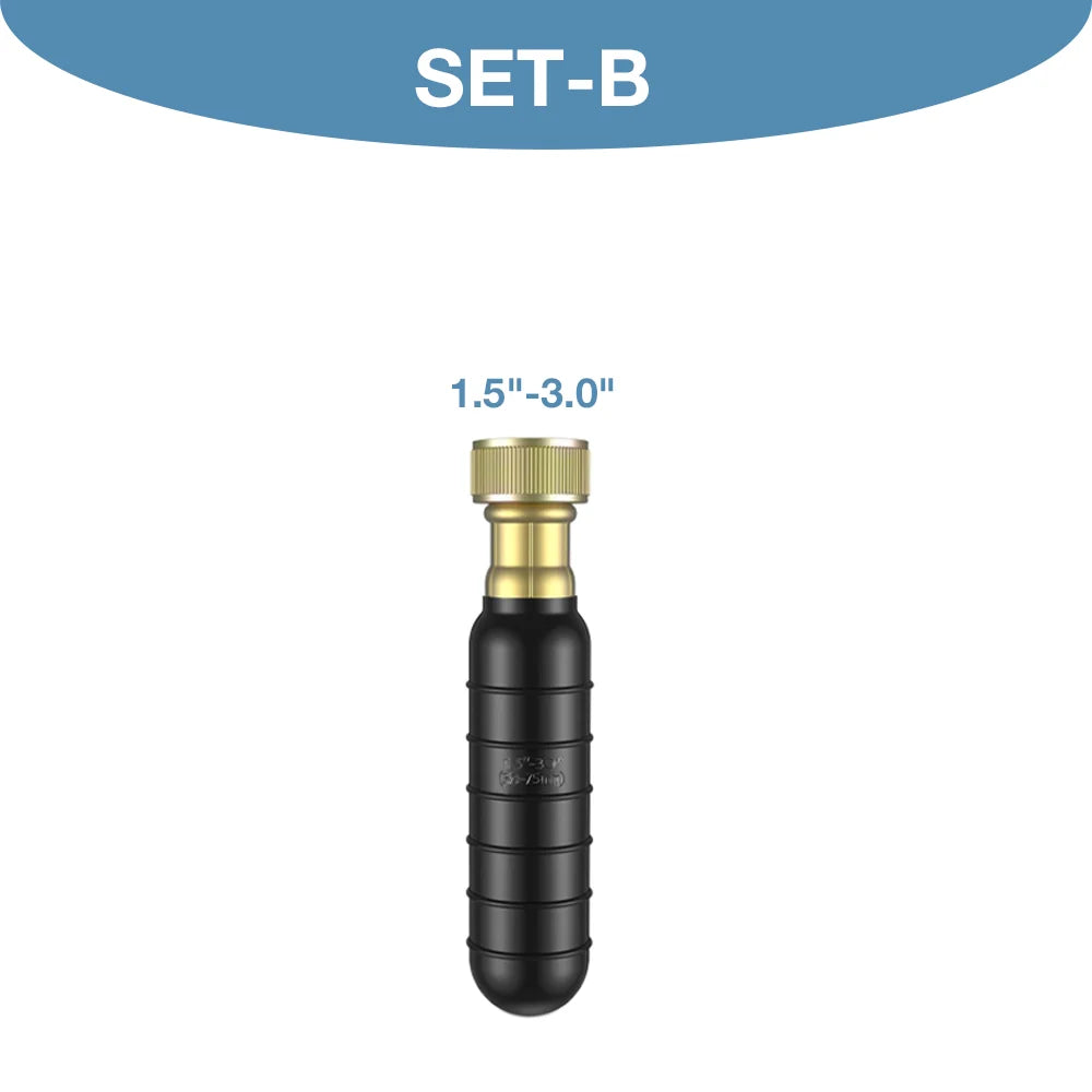 Ferramenta de Limpeza de Drenos, Ferramenta para Desentupir Canos, para Canos de 1"-6", Bolsas de Borracha para Drenos, Usada para Desentupir Banheiros, Pias e Tubulações de Esgoto