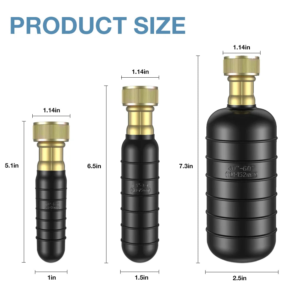 Ferramenta de Limpeza de Drenos, Ferramenta para Desentupir Canos, para Canos de 1"-6", Bolsas de Borracha para Drenos, Usada para Desentupir Banheiros, Pias e Tubulações de Esgoto