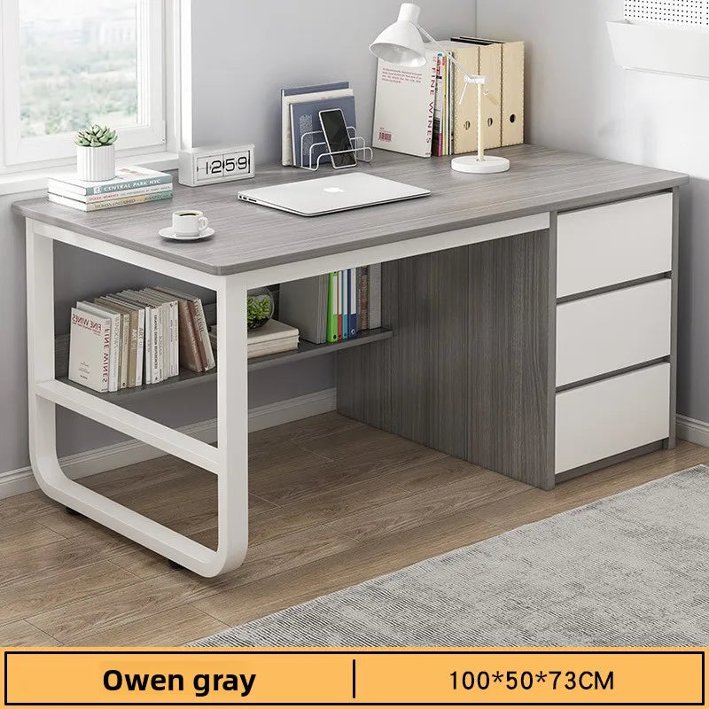 Bookshelf Integrated Computer Desk