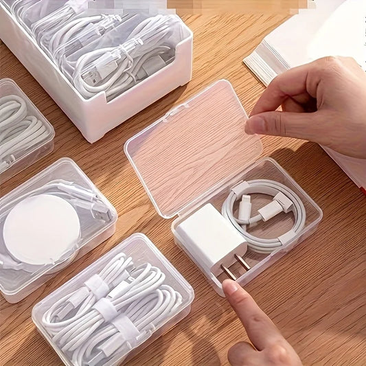 Cable Organizer Boxes - Desktop Cable Management, Charging and Accessories Organizer, Desk & Drawer Organizer for Home Storage