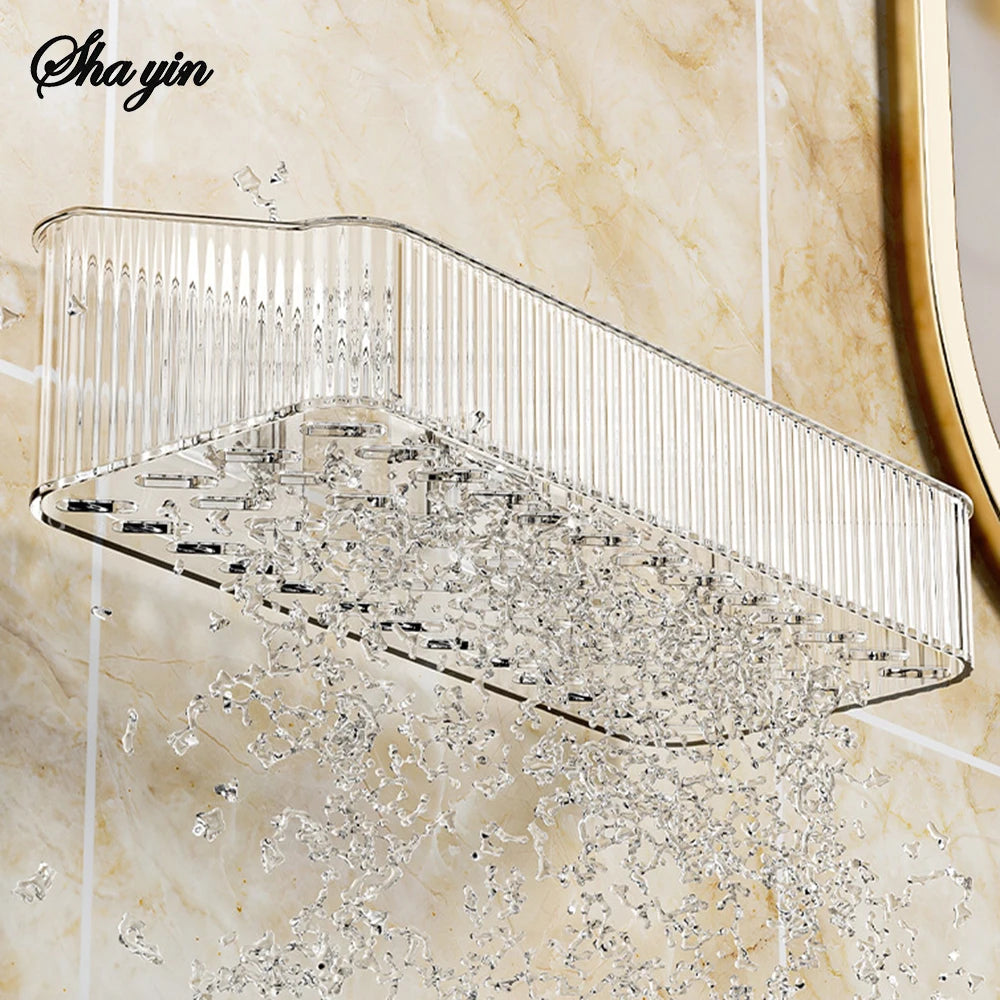 Prateleira de banheiro montada na parede para organização de lavabo e pia de banheiro