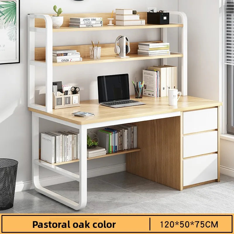 Bookshelf Integrated Computer Desk