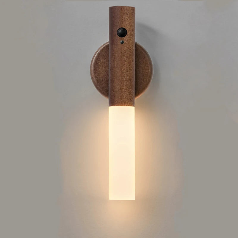 Luz Noturna LED com Sensor de Movimento Inteligente Recarregável Luminária de Parede Magnética Portátil para Corredor Quarto Escadas Banheiro Armários Decoração