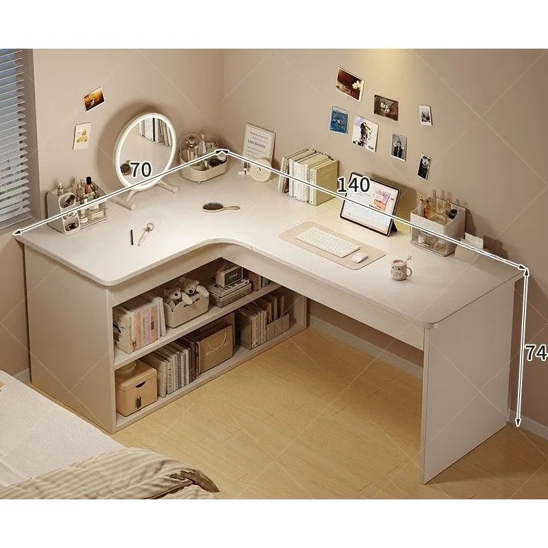 Corner Multifunctional Bookshelf Computer Desk