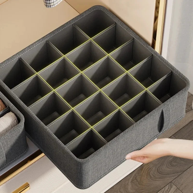Drawer Organizer Divider Storage Box with Multiple Compartments Wardrobe Organizer for Socks Underwear and Closet Organization
