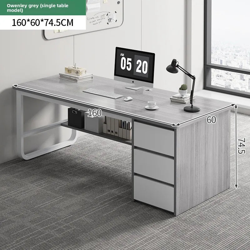 Bookshelf Integrated Computer Desk