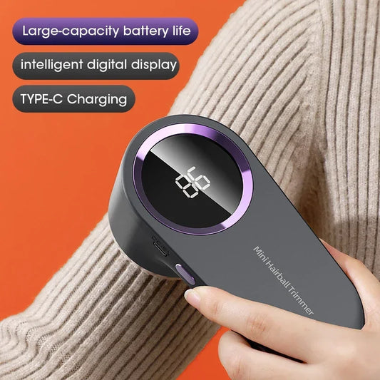 LED Digital USB Rechargeable Fabric Shaver