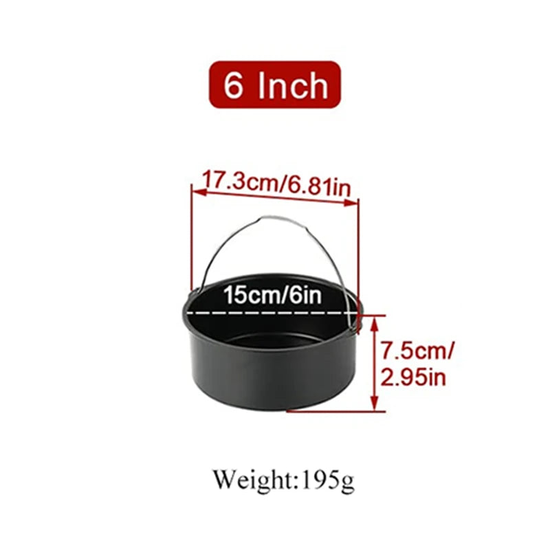 Air Fryer Pizza Pan & Baking Bucket Set